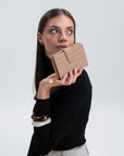 SAENTIS | Portefeuille beige cappuccino/doré