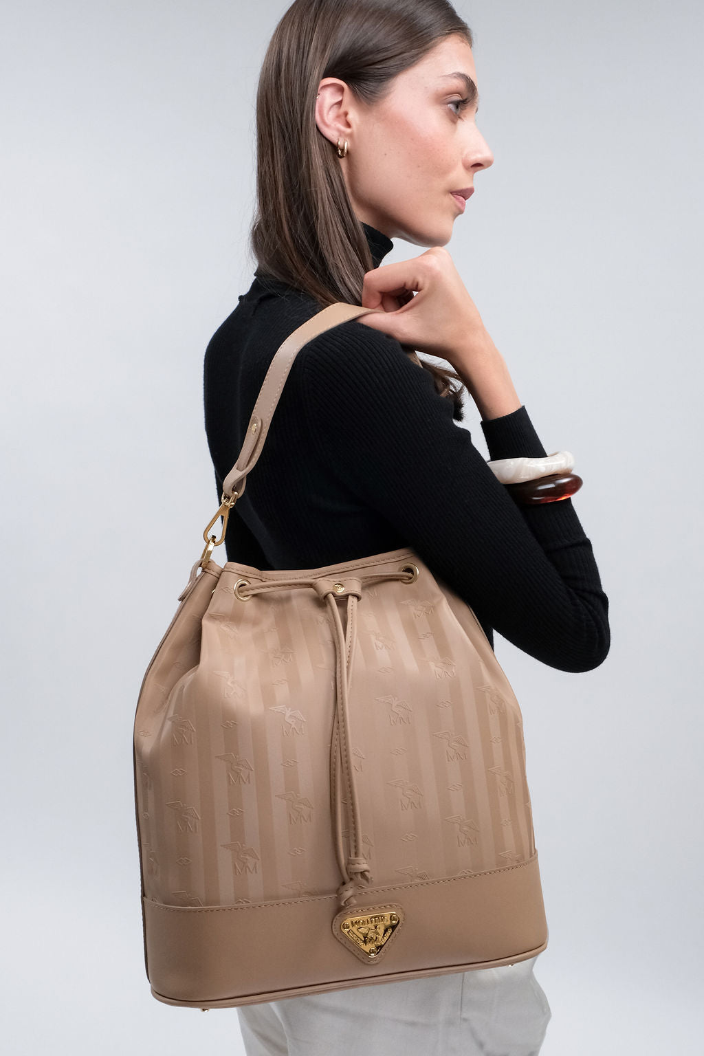 NIESEN | Pouch bag cappuccino beige/gold