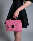 MARLY | Sac bandoulière rose bulle/argent