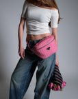 BRIENZ | Sac banane bulle rose/argent
