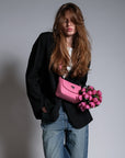 PIZY | Sac bandoulière rose bulle/argent