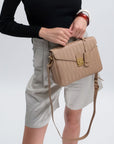 MARLY | Sac bandoulière beige cappuccino/doré