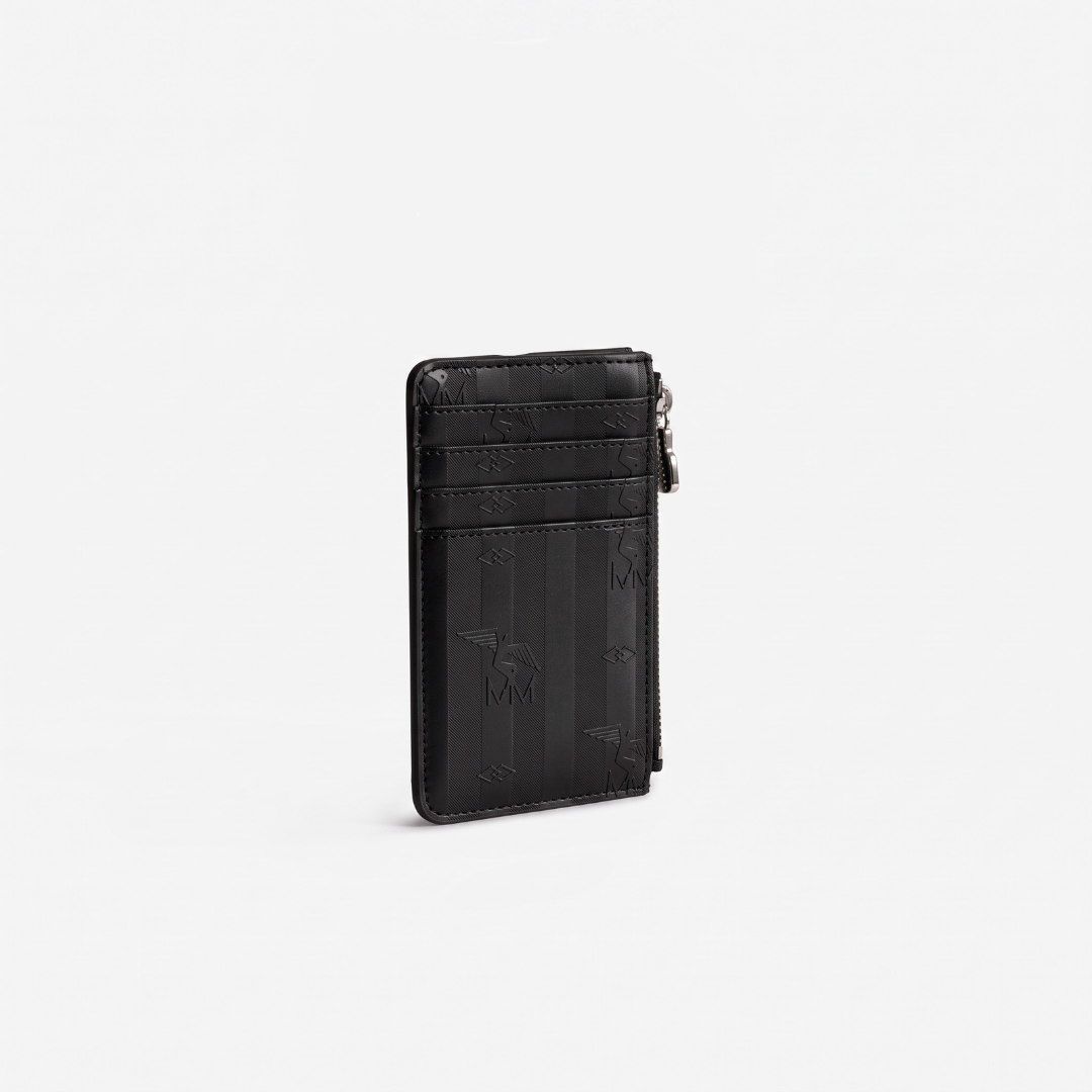 GY | Kreditkartenetui classic schwarz/silber - seitlich