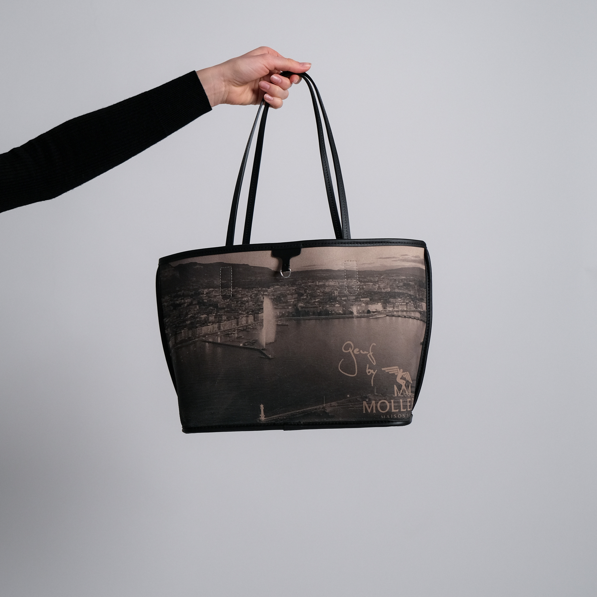 GENEVA | Shopper city classic black/gold