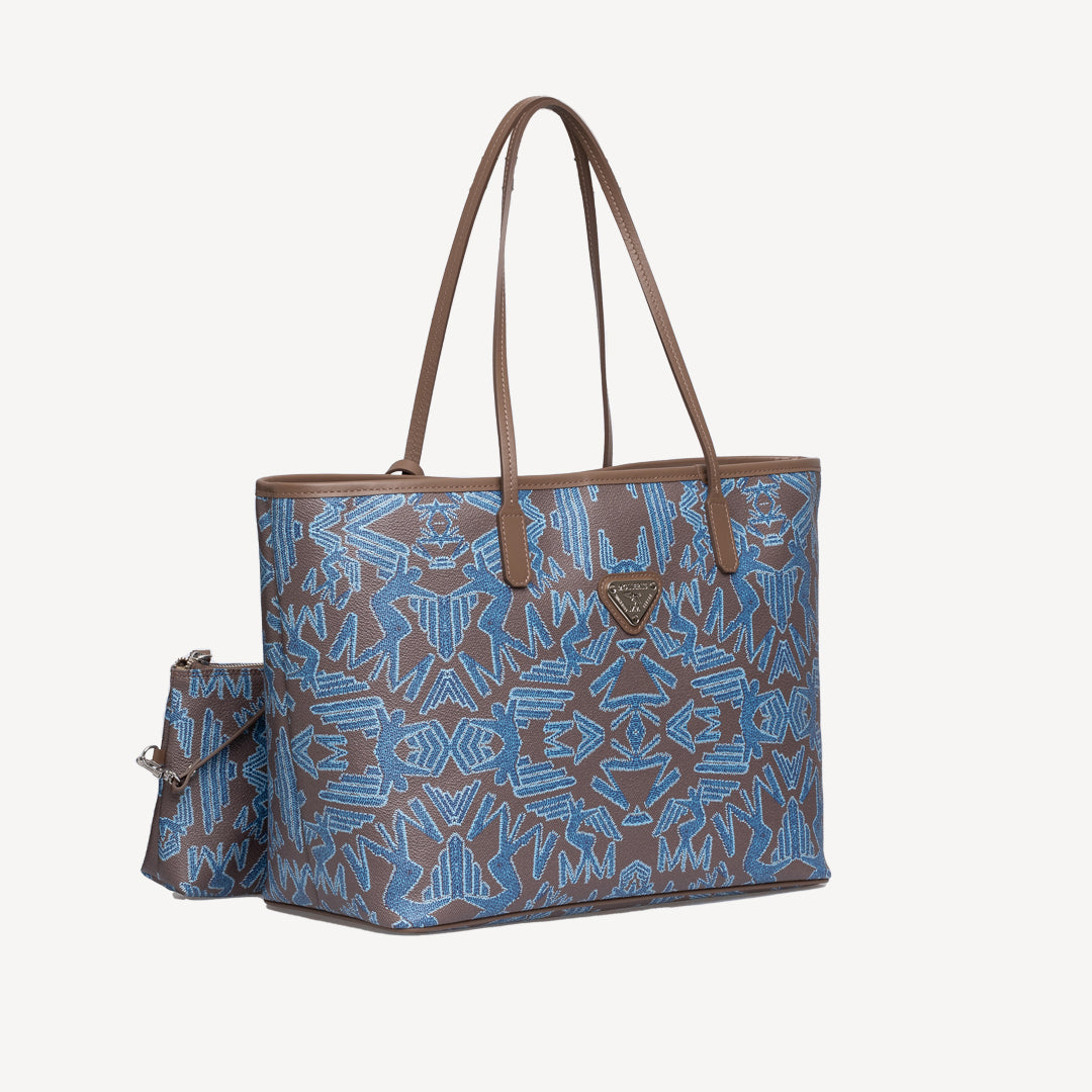 BERN | Shopper Maze braun blau/silber - seiltich