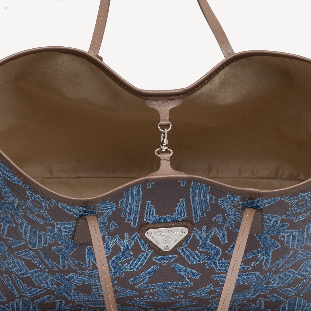 BERN | Shopper Maze braun blau/silber - von innen