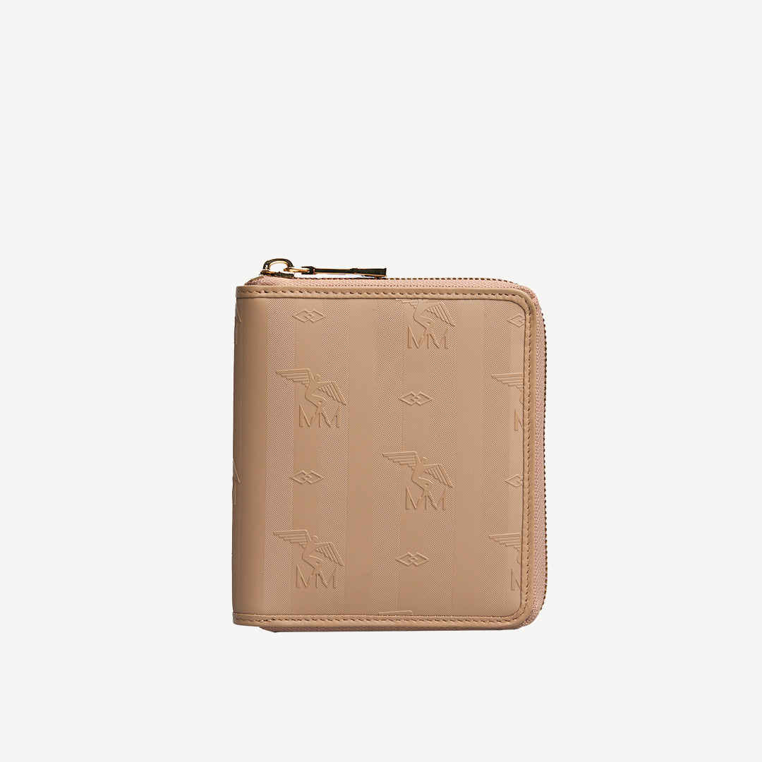 NIEDERHORN | Portemonnaie cappuccino/gold - frontal