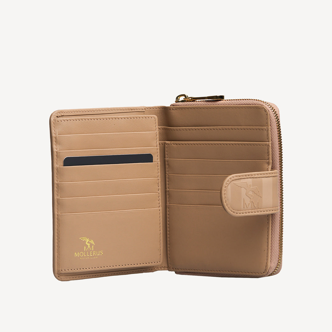 SAENTIS| Portemonnaie cappuccino/gold - offen