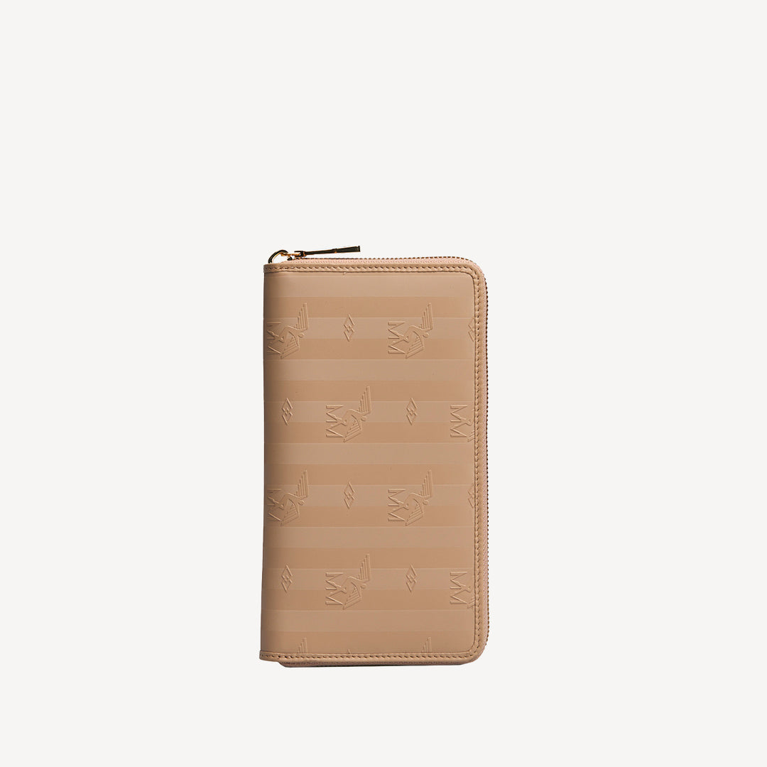 CLARIDEN | Portemonnaie cappuccino/gold - frontal