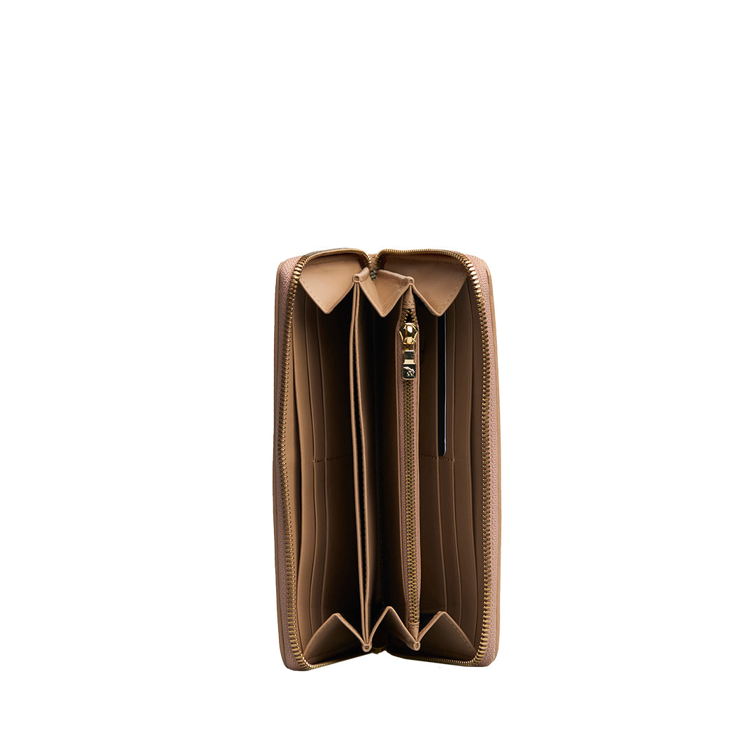 CLARIDEN | Portemonnaie cappuccino/gold - von innen