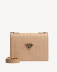 MELIDE | Umhängetasche cappuccino beige/gold - frontal