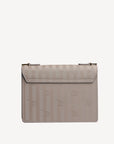 MELIDE | Umhängetasche taupe grau/gold - von hinten