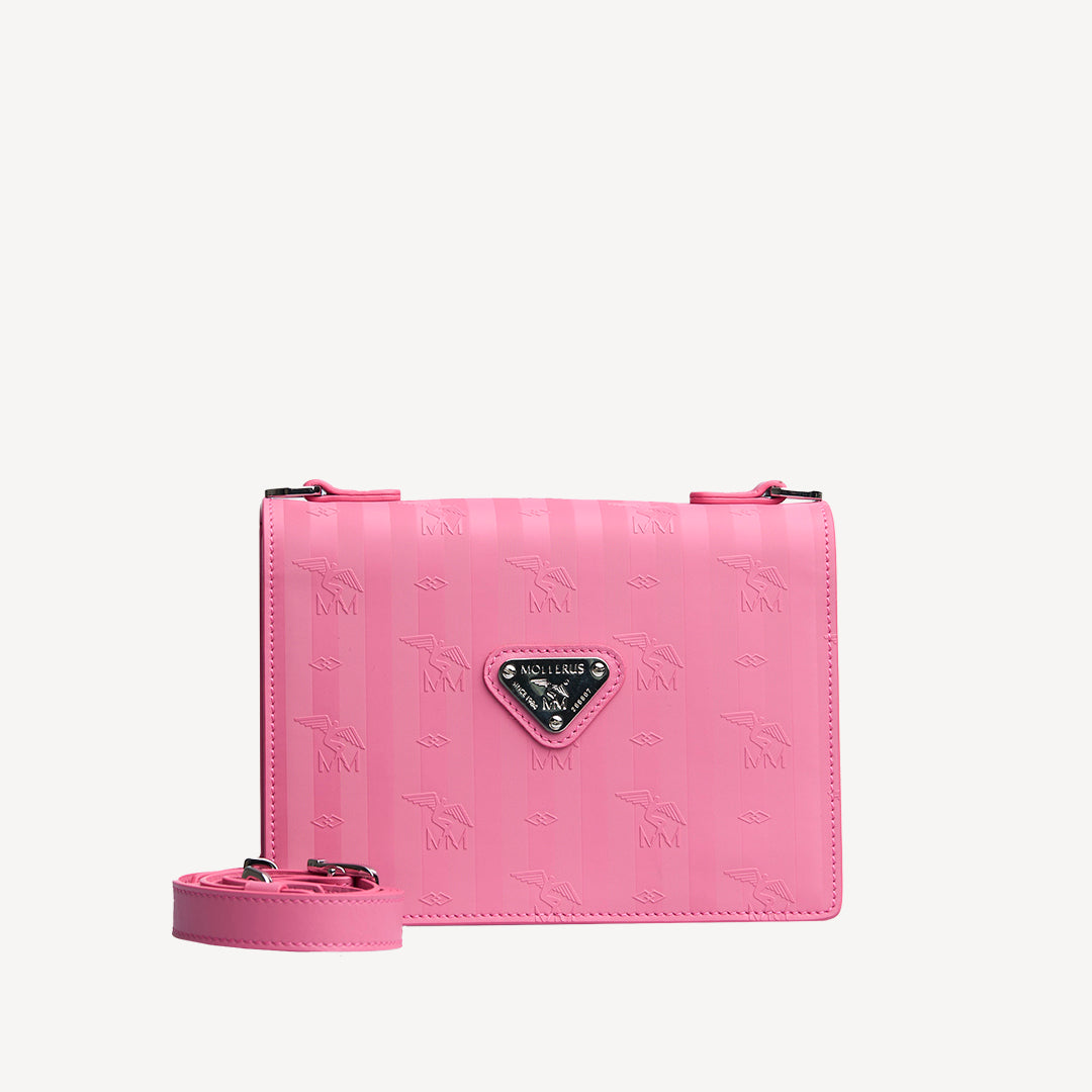 MELIDE | Umhängetasche bubble pink/silber - frontal