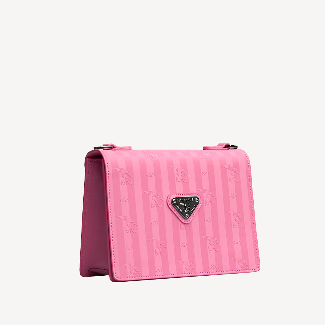 MELIDE | Umhängetasche bubble pink/silber - seitlich