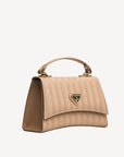 ROMONT | Umhängetasche classic cappuccino/gold - seitlich