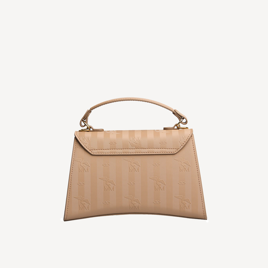 ROMONT | Umhängetasche classic cappuccino/gold - von hinten