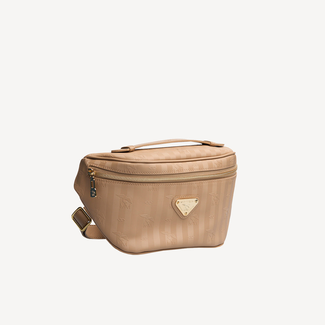 BRIENZ | Gürteltasche cappuccino/gold - seitlich