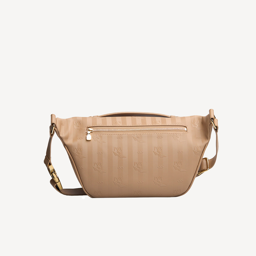 BRIENZ | Gürteltasche cappuccino/gold - von hinten