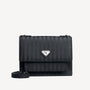 FEY | Umhängetasche classic schwarz/silber - frontal
