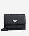 FEY | Umhängetasche classic schwarz/silber - frontal
