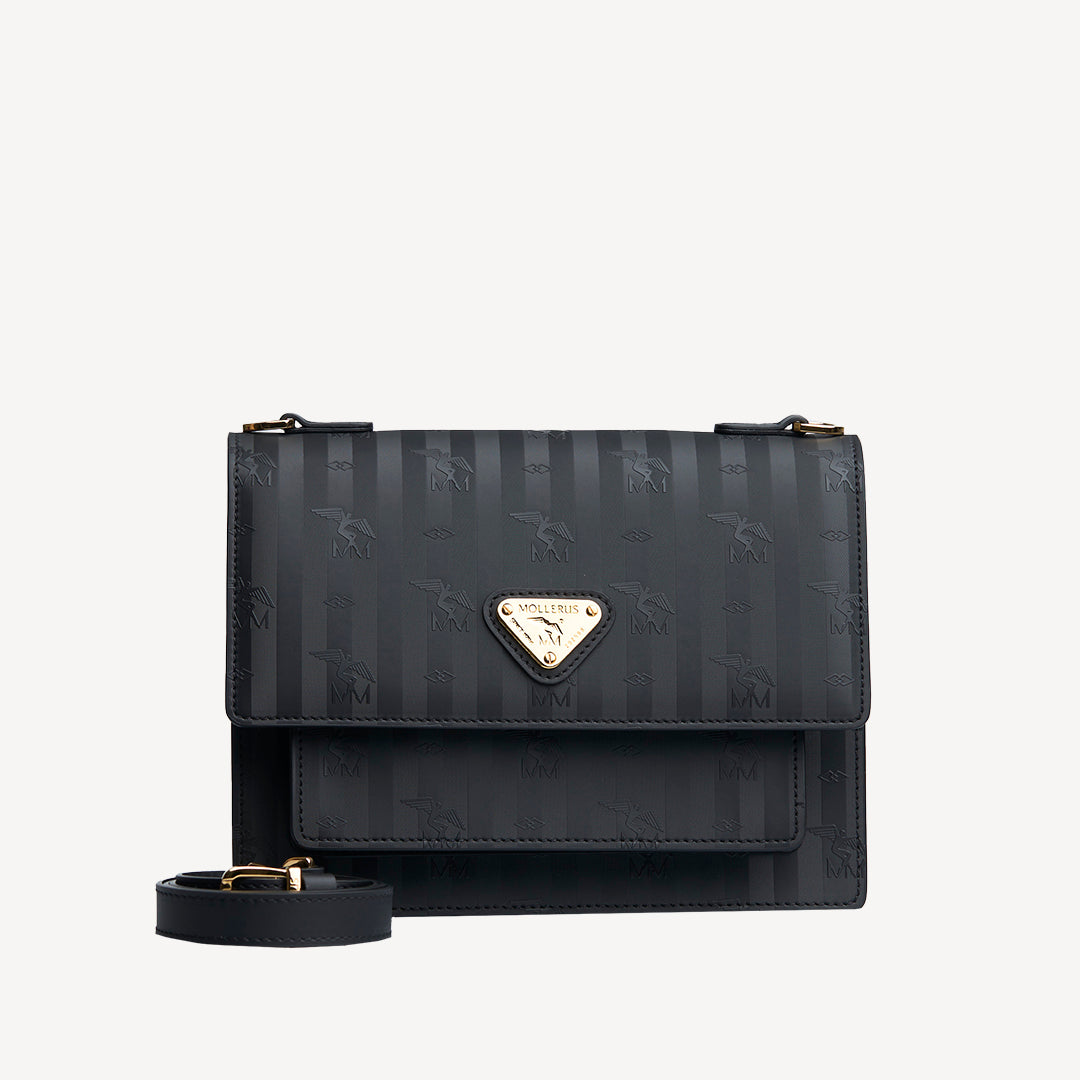 FEY | Umhängetasche classic schwarz/gold - frontal