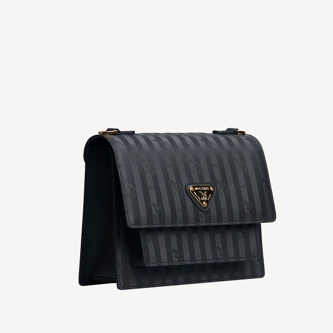 FEY | Umhängetasche classic schwarz/gold - seitlich