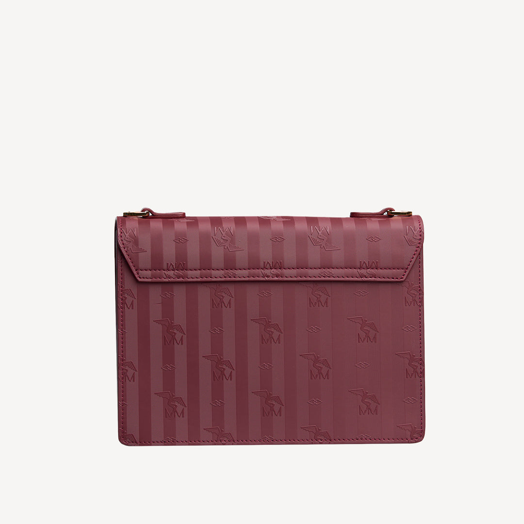 WIL | Umhängetasche antik rot/gold - von hinten