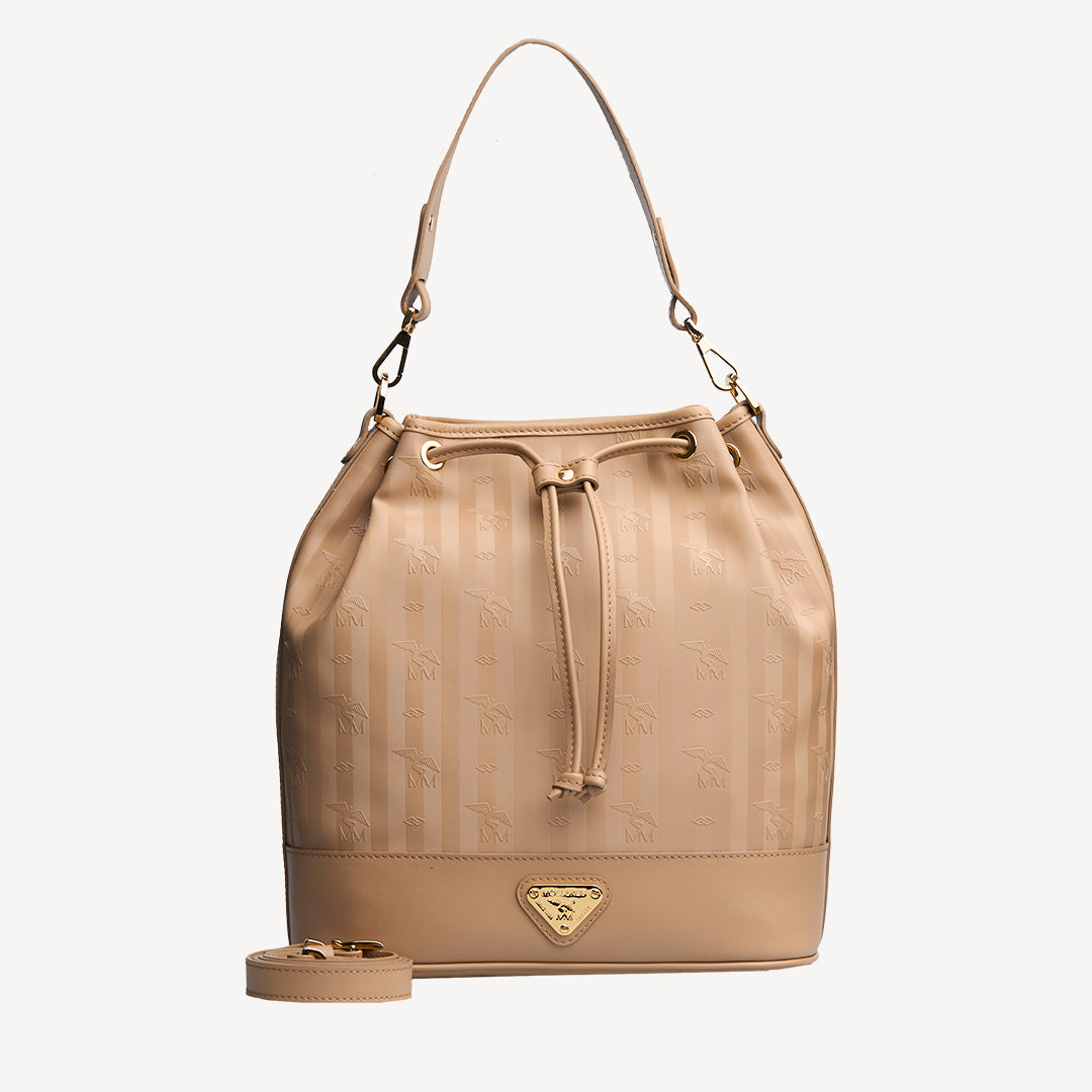 NIESEN | Beuteltasche cappuccino/gold - frontal