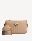 ZELL | Umhängetasche cappuccino/gold - frontal