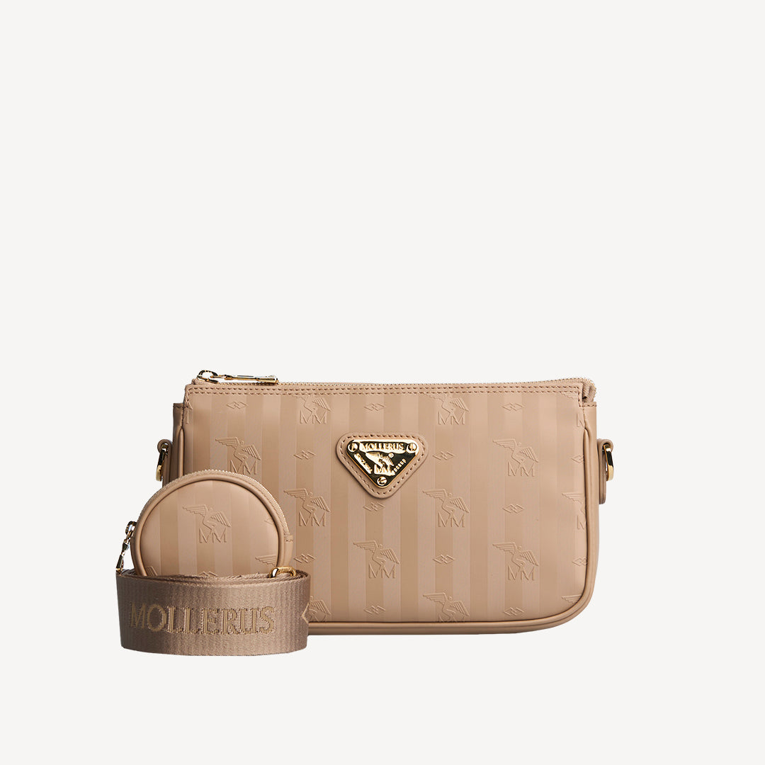 ZELL | Umhängetasche cappuccino/gold - frontal