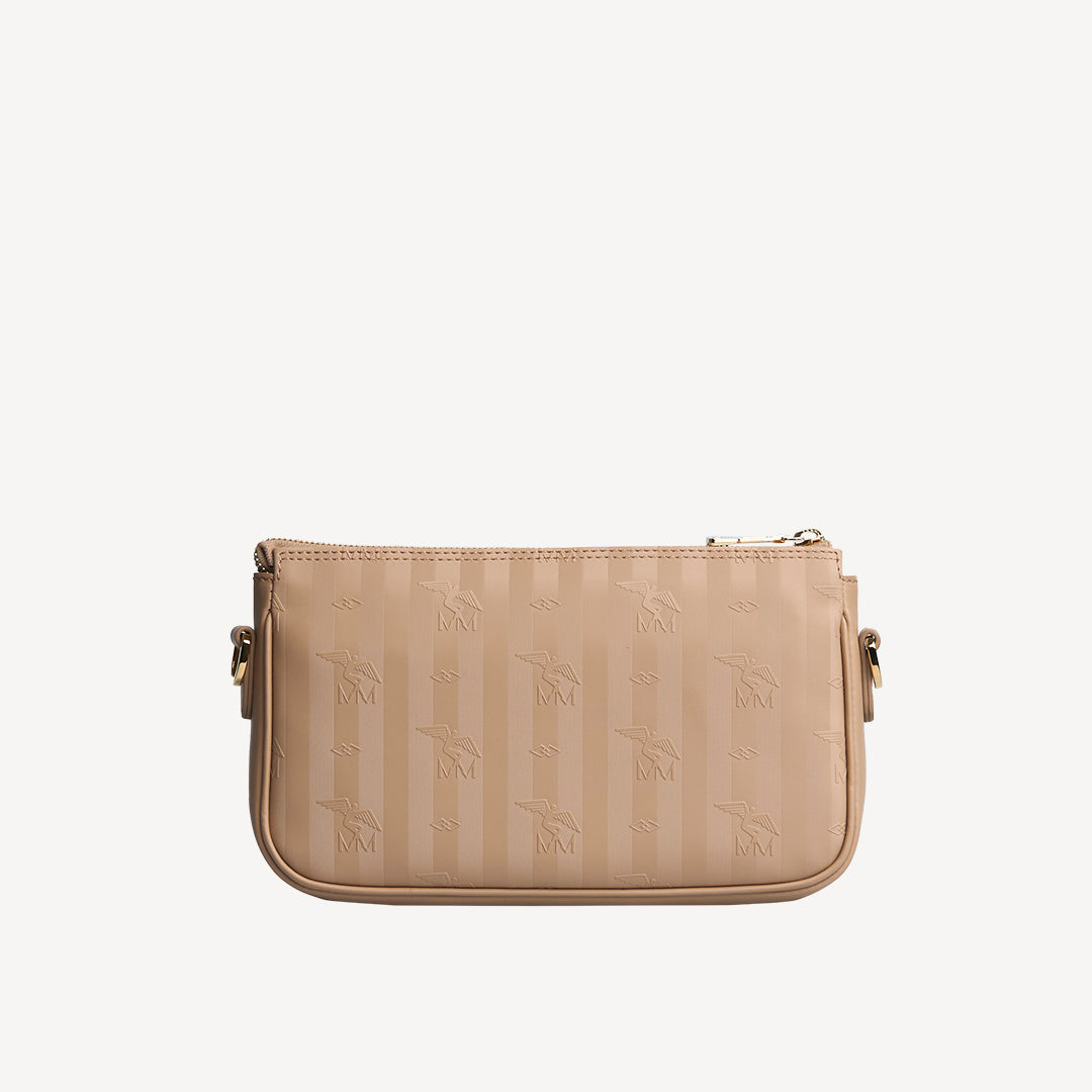 ZELL | Umhängetasche cappuccino/gold - von hinten
