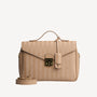 MARLY | Umhängetasche cappuccino/gold - frontal