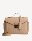 MARLY | Umhängetasche cappuccino/gold - frontal