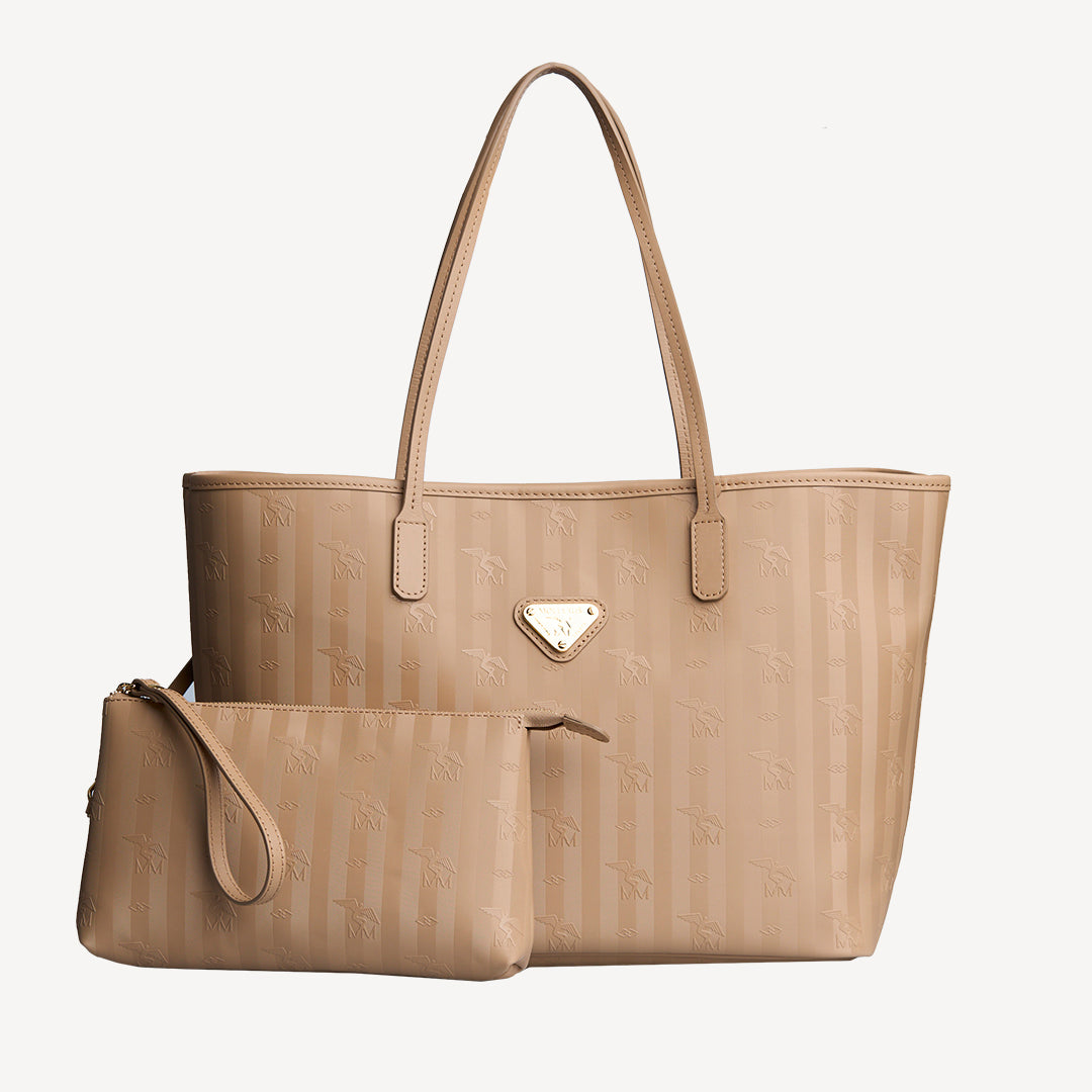BERN | Shopper cappuccino/gold - frontal