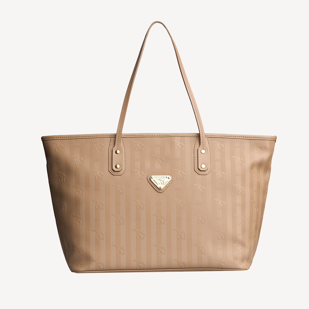 WINTERTHUR | Shopper mit Reissverschluss cappuccino/gold - frontal