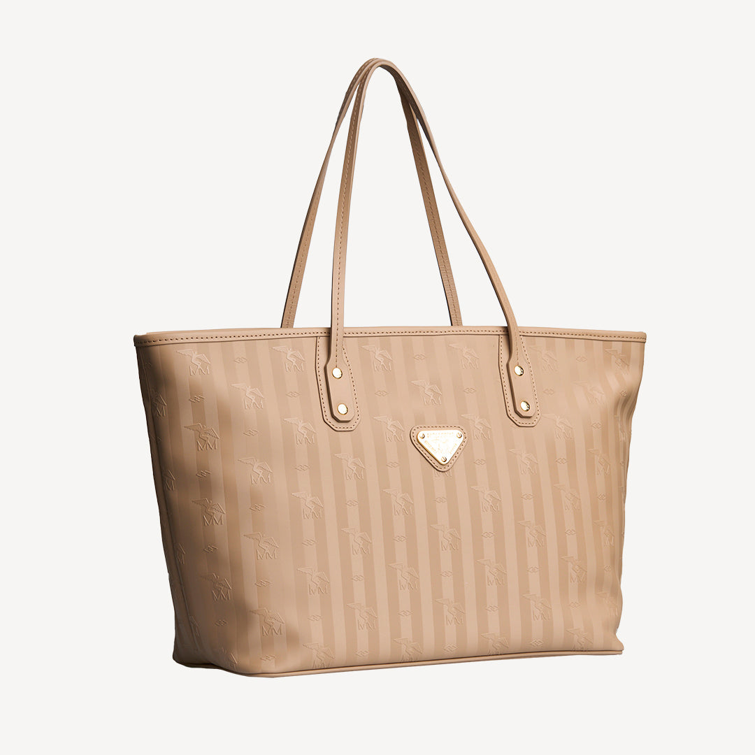 WINTERTHUR | Shopper mit Reissverschluss cappuccino/gold - seitlich