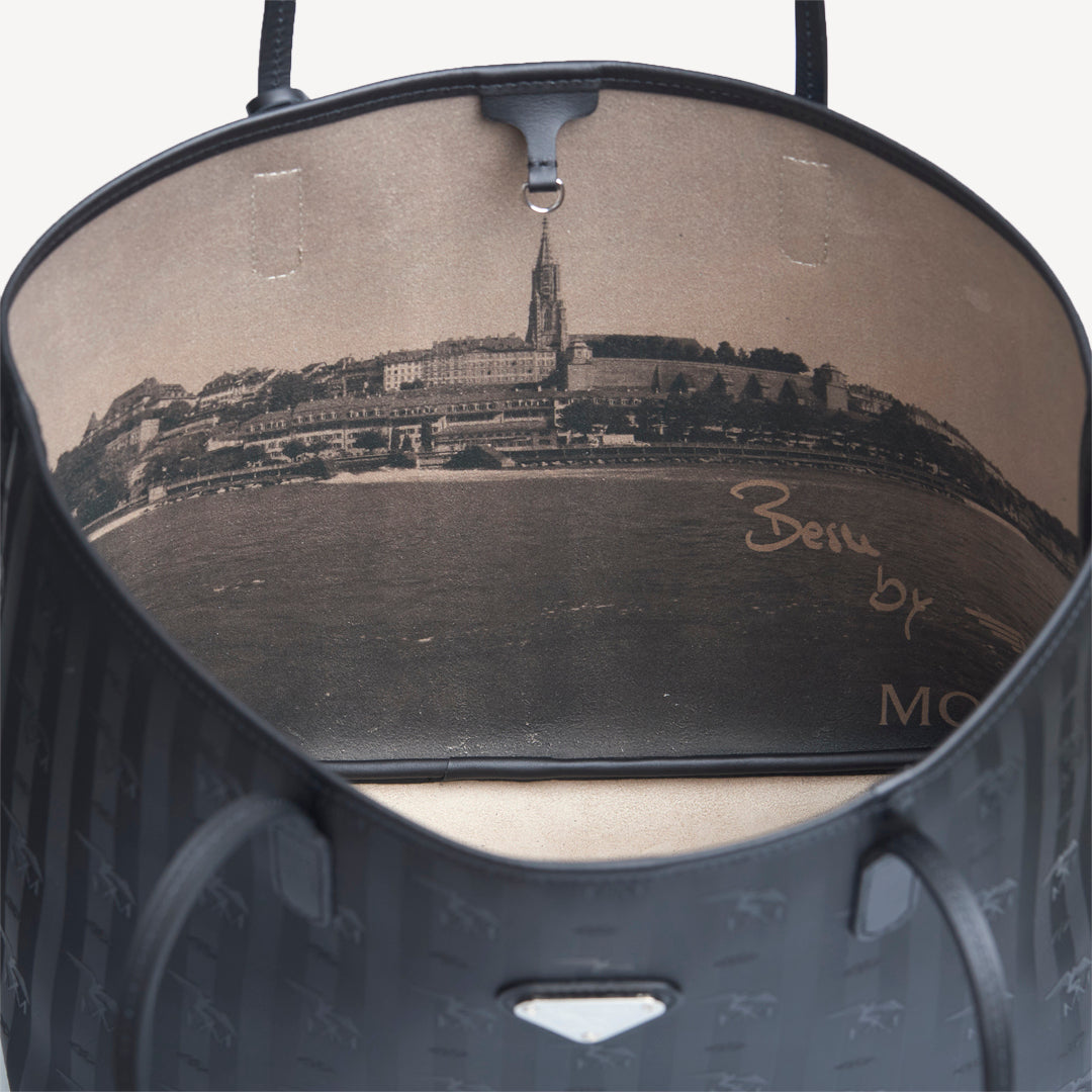 BERN | Shopper city classic schwarz/gold - INNEN