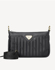 FLUMS | Umhängetasche classic schwarz/gold - frontal