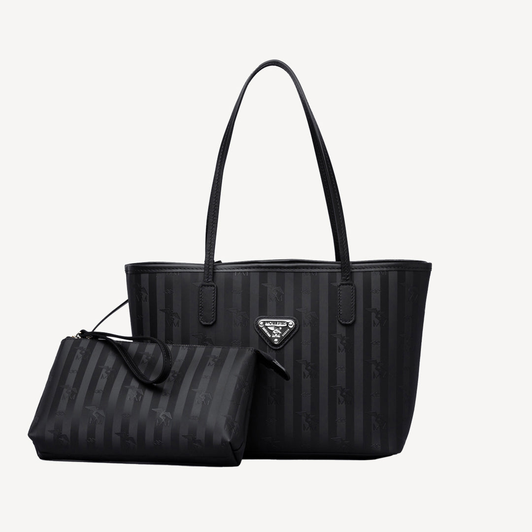 GENF | Shopper classic schwarz/silber - frontal