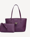 GENF | Shopper plum violette/gold - frontal