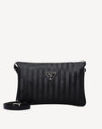GLAND | Umhängetasche classic schwarz/silber - frontal
