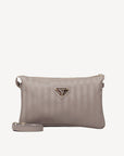GLAND | Umhängetasche taupe grau/gold - frontal