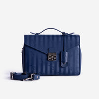 MARLY | Umhängetasche deep blau/silber