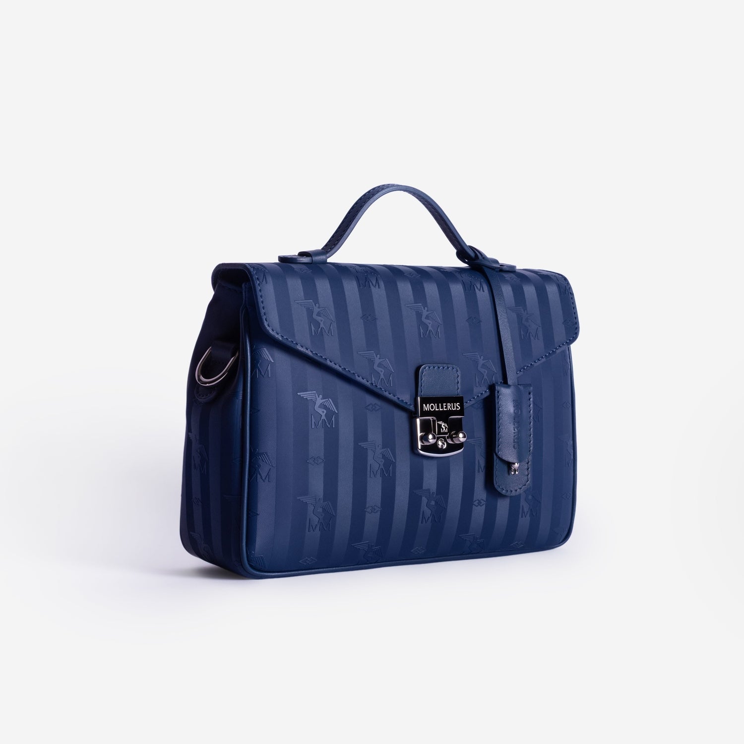 MARLY | Umhängetasche deep blau/silber - seiltich