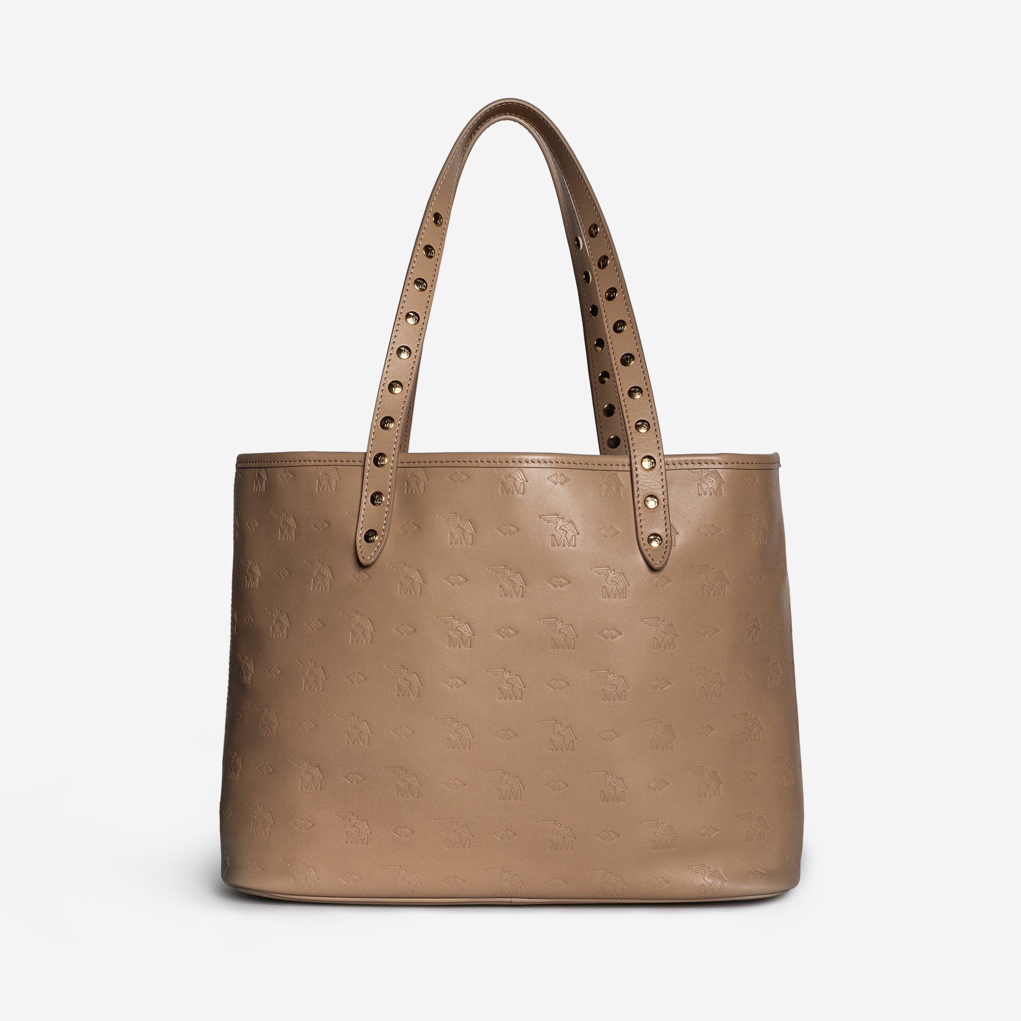WINTERTHUR | Shopper mit Reissverschluss Stampato cappuccino/gold - von hinten