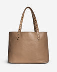 WINTERTHUR | Shopper mit Reissverschluss Stampato cappuccino/gold - von hinten