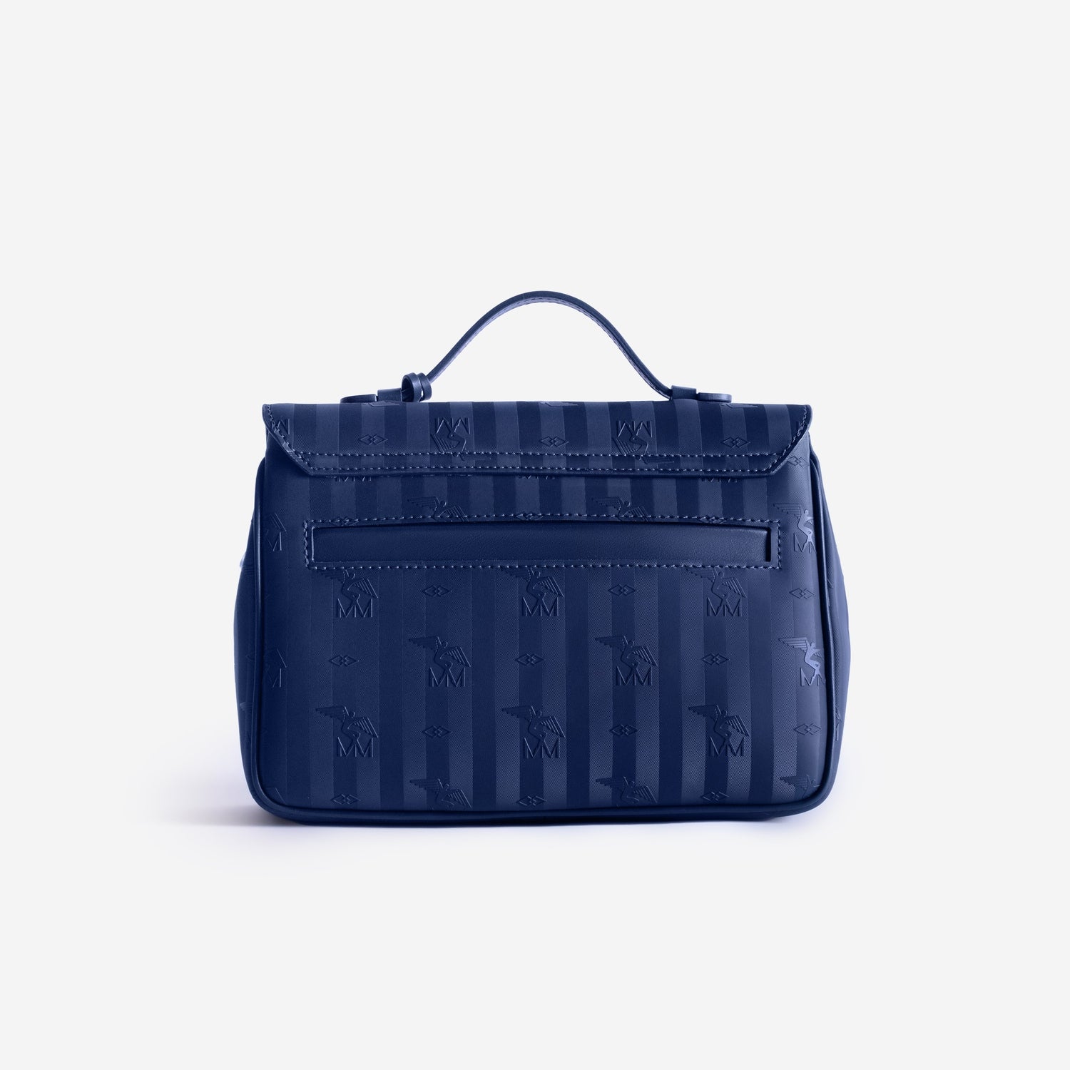 MARLY | Umhängetasche deep blau/silber - von hinten