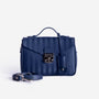MEYRIN | Umhängetasche deep blau/silber - frontal