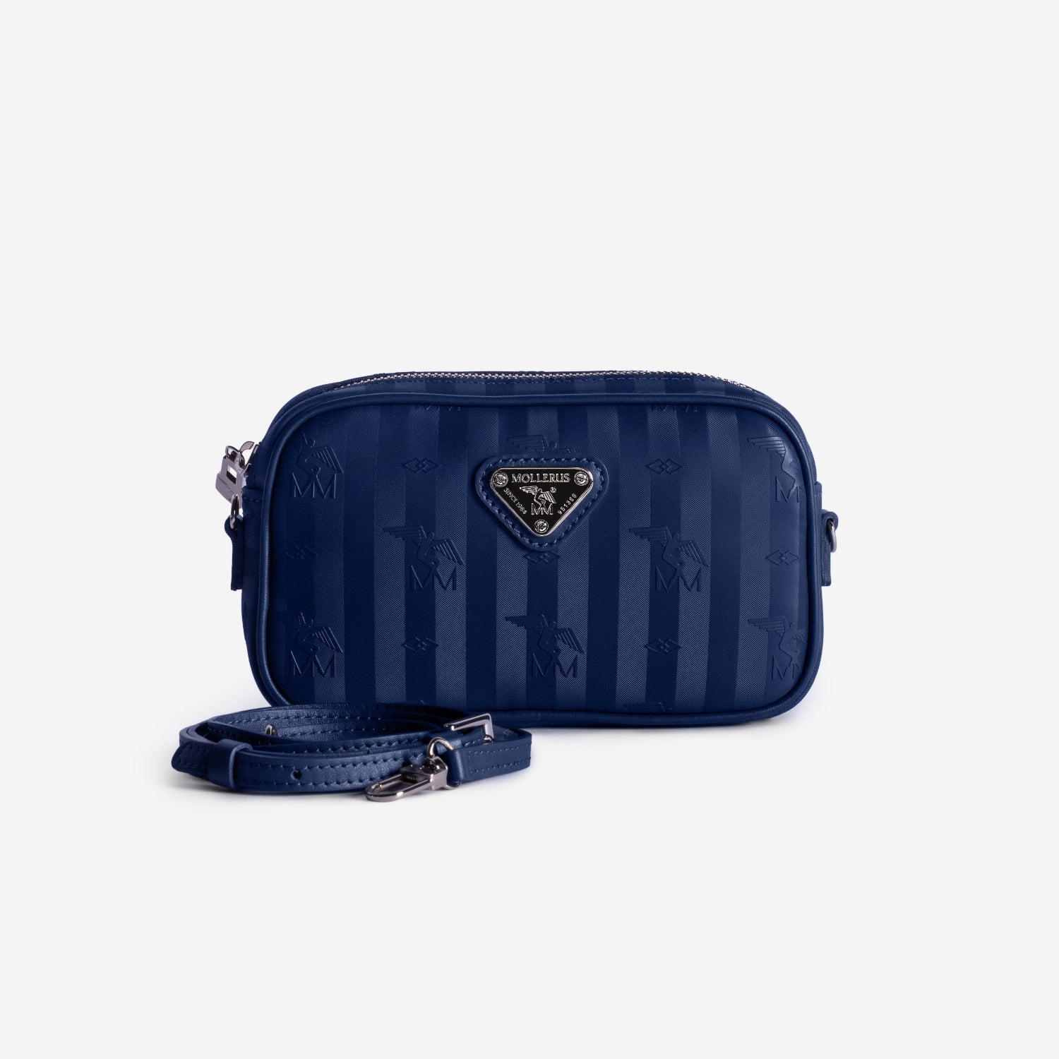 RIVAZ | Umhängetasche deep blau/silber - frontal