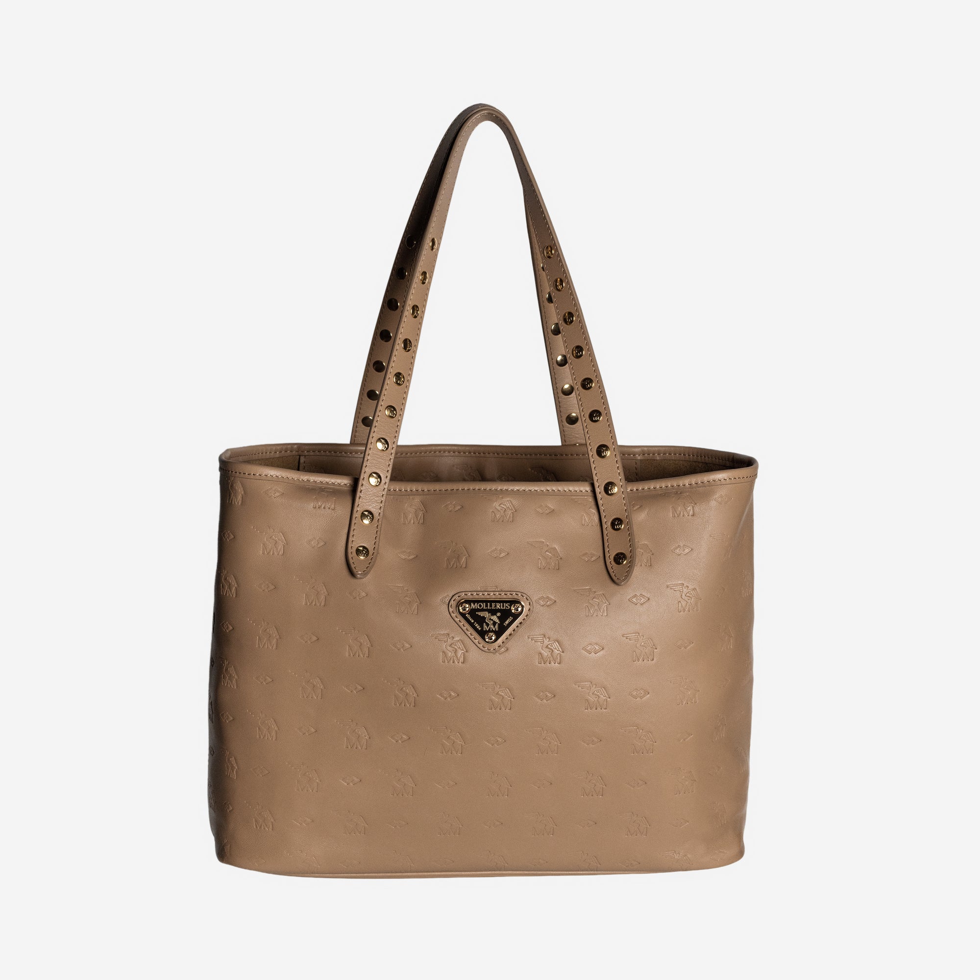 WINTERTHUR | Shopper mit Reissverschluss Stampato cappuccino/gold - hängend